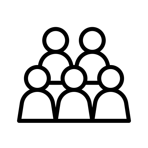 A group of 5 people in 2 rows