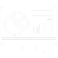 White dashboard with charts and graphs